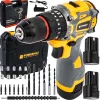 Akkus fúró-csavarozó, ütvefúró 16,8 V, 40 Nm, 2 × 1,5 Ah akkuval, kofferben, PM-WA-16.8V-1.5M – Powermat (PM1412)