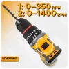 Akkus fúró-csavarozó, ütvefúró 16,8 V, 40 Nm, 2 × 1,5 Ah akkuval, kofferben, PM-WA-16.8V-1.5M – Powermat (PM1412)