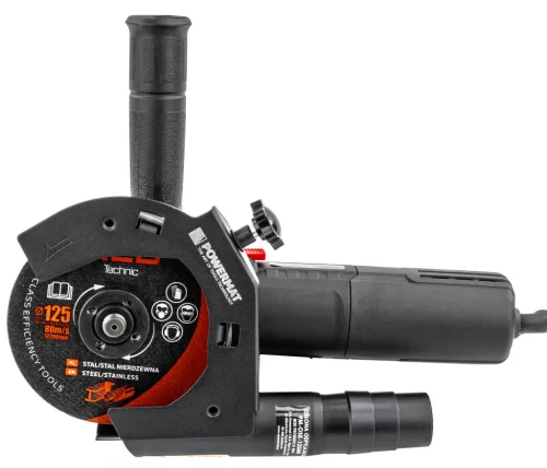 Porelszívó burkolat sarokcsiszolóhoz 115–125 mm, 35/38 mm csatlakozóval, PM-OSK-125MN – Powermat (PM1414)