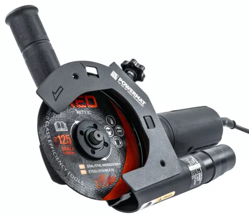Porelszívó burkolat sarokcsiszolóhoz 115–125 mm, 35/38 mm csatlakozóval, PM-OSK-125MN – Powermat (PM1414)