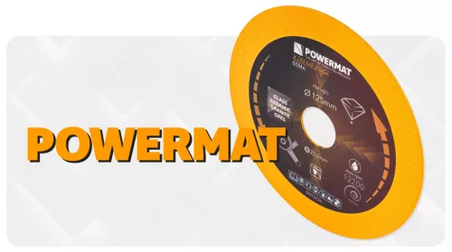 Gyémánt vágótárcsa üveghez és csempéhez 125 mm, 22,23 mm furattal, 1,25 mm, PM-TDCS-1251T – Powermat (PM1420)