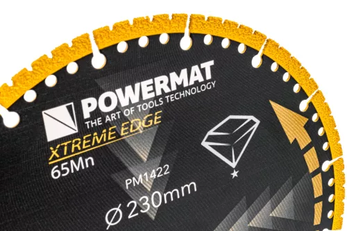 Univerzális gyémánt vágótárcsa 230 mm, 22,23 mm furattal, PM-TDCS-2301T – Powermat (PM1422)