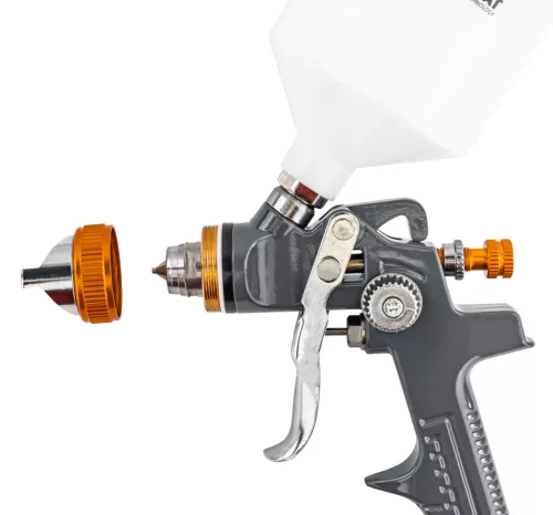 HVLP festékszóró pisztoly 600 ml, 1,4 mm-es fúvókával, PM-PDM-170T – Powermat (PM1426)