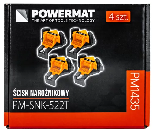 Sarokszorító 90°, 5–22 mm, 4 db-os készlet, PM-SNK-522T – Powermat (PM1435)