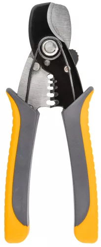 Blankoló és kábelvágó fogó 170 mm, 2,1–8,4 mm² (AWG 14–8), CrV, PM-STN-1T – Powermat (PM1439)