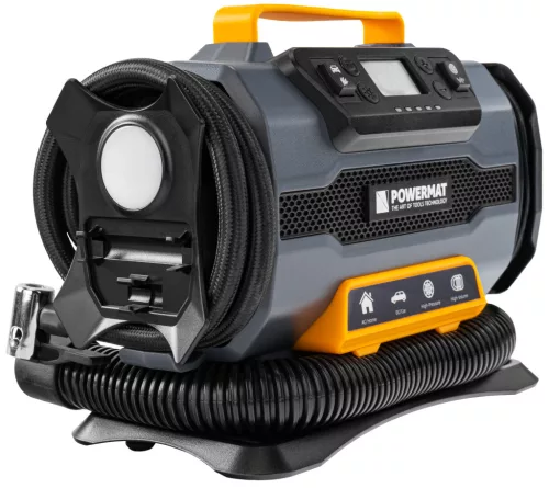 Autós kompresszor és pumpa 10 bar, 35 l/perc, 12 V / 230 V, LCD kijelzővel, PM-KB-150T – Powermat (PM1440)