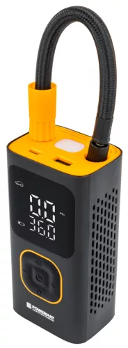 Akkus autós kompresszor, hordozható pumpa 10 bar, 2 × 2000 mAh, LCD kijelzővel, PM-KAP-150T – Powermat (PM1441)