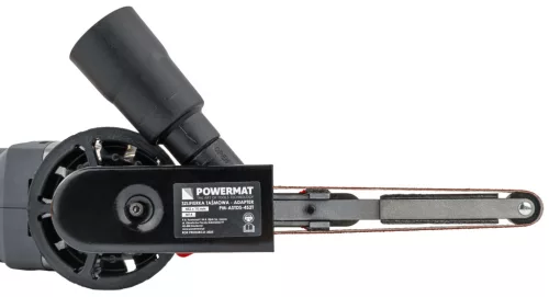 Szalagcsiszoló (ujjcsiszoló) adapter sarokcsiszolóhoz M14, 452 × 15 mm, 5 szalaggal, PM-ASTDS-452T – Powermat (PM1442)