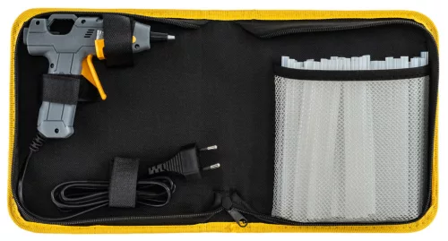Ragasztópisztoly 100 W, 7 mm-es ragasztórúdhoz, 60 rúddal, tokban, PM-PDK-100T – Powermat (PM1445)