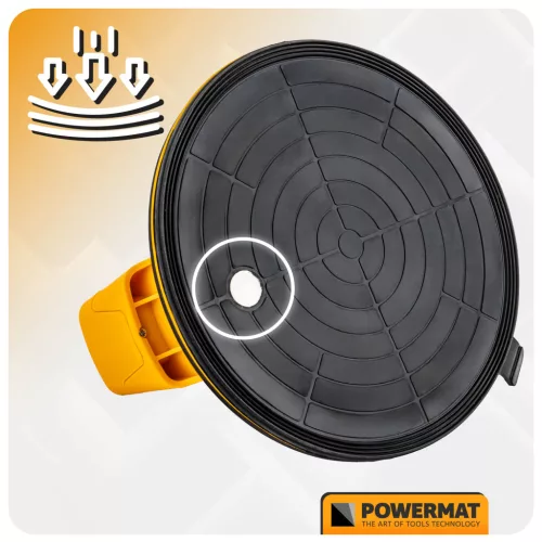 Akkus vákuumos tapadókorong, emelő 200 kg, 200 mm, 3,6 V, PM-APPS-200M – Powermat (PM1446)
