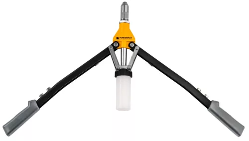 Karos popszegecshúzó fogó 3,2–6,4 mm, hosszú, 525 mm, tüskegyűjtő tartállyal, PM-NIR-525T – Powermat (PM1450)