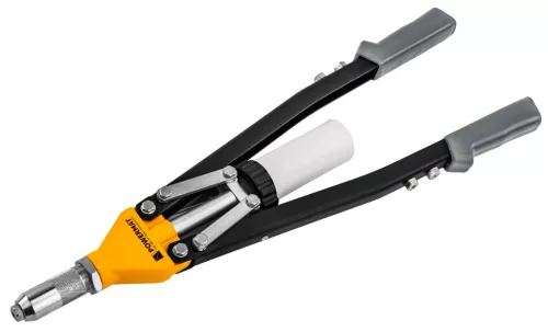 Karos popszegecshúzó fogó 3,2–6,4 mm, hosszú, 525 mm, tüskegyűjtő tartállyal, PM-NIR-525T – Powermat (PM1450)