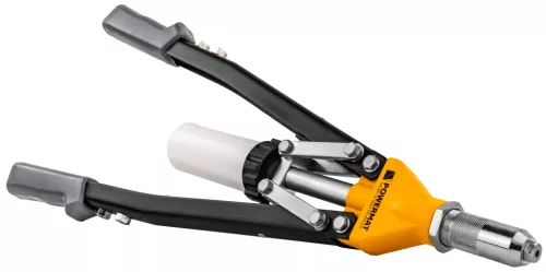 Karos popszegecshúzó fogó 3,2–6,4 mm, hosszú, 525 mm, tüskegyűjtő tartállyal, PM-NIR-525T – Powermat (PM1450)