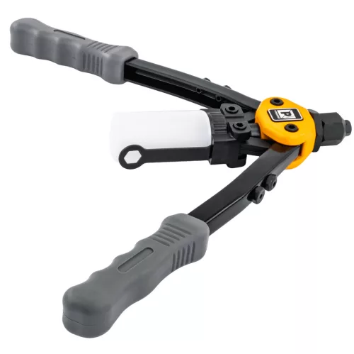 Karos popszegecshúzó fogó 3,2–6,4 mm, 320 mm, tüskegyűjtő tartállyal, PM-NIR-320T – Powermat (PM1451)