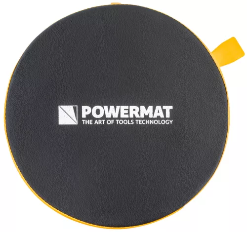 Gurulós műhelyszék, szerelőszék állítható magassággal 400–520 mm, 150 kg, 2 tálcával, PM-SWA-150T – Powermat (PM1455)