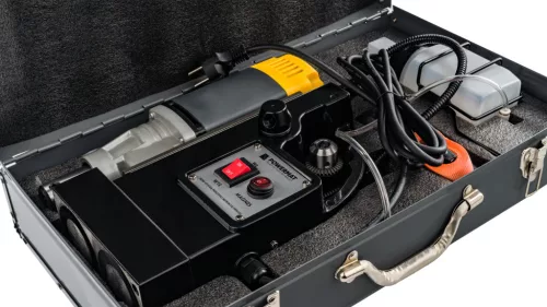 Mágnestalpas fúrógép 1500 W, 11 500 N, max. 50 mm, Weldon 19 mm, PM-WM-1500M – Powermat (PM1456)