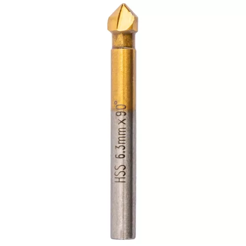 Kúpos süllyesztő, sorjázó fúró készlet HSS, 6 részes, 6,3–20,5 mm, 90°, PM-ZPM-6T – Powermat (PM1457)