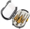 Lépcsős fúró készlet HSS, 6 részes, 4–32 mm + marófúrók 3/6/8 mm, PM-ZWSF-6T – Powermat (PM1458)
