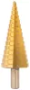 Lépcsős fúró készlet HSS, 6 részes, 4–32 mm + marófúrók 3/6/8 mm, PM-ZWSF-6T – Powermat (PM1458)