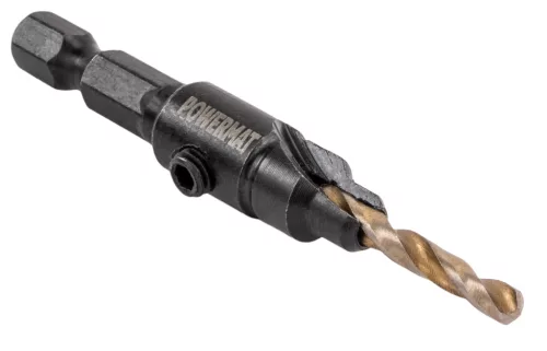Fafúró süllyesztővel, csavarfészek-fúró készlet 4 részes, 2,4–3,5 mm, HEX 1/4", PM-ZWZP-4TN – Powermat (PM1459)
