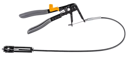 Bowdenes bilincsfogó rugós tömlőbilincsekhez, 690 mm-es bowdennel, zárral, PM-SDOZ-690T – Powermat (PM1466)