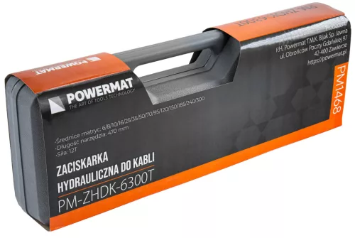 Hidraulikus kábelsaru-préselő fogó 6–300 mm², 12 t, 14 préspofa, kofferben, PM-ZHDK-6300T – Powermat (PM1468)