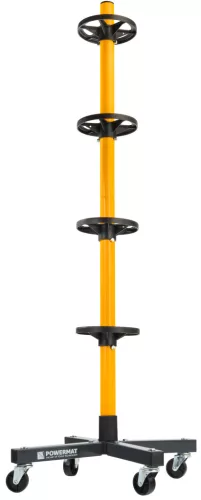 Kerékállvány, guruló gumitároló 4 kerékhez, max. 235 mm, 100 kg, összecsukható, PM-MSNK-235T – Powermat (PM1473)