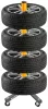 Kerékállvány, guruló gumitároló 4 kerékhez, max. 235 mm, 100 kg, összecsukható, PM-MSNK-235T – Powermat (PM1473)