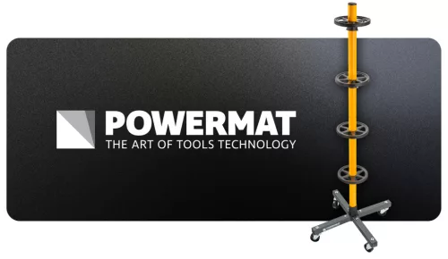 Kerékállvány, guruló gumitároló 4 kerékhez, max. 235 mm, 100 kg, összecsukható, PM-MSNK-235T – Powermat (PM1473)