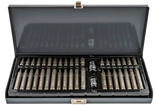 Gépi bitkészlet 40 részes, imbusz, Torx és spline bitek 30/75 mm, fém kofferben, PM-ZB-40T – Powermat (PM1475)