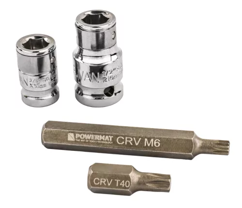 Gépi bitkészlet 40 részes, imbusz, Torx és spline bitek 30/75 mm, fém kofferben, PM-ZB-40T – Powermat (PM1475)