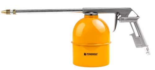 Pneumatikus olajszóró pisztoly 0,85 l-es tartállyal, 210 mm-es szórócsővel, 1/4", PM-PDR-210T – Powermat (PM1476)