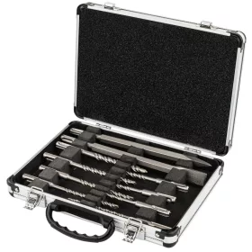   SDS Plus fúró- és vésőkészlet 10 részes, 5–10 mm fúrók, 2 véső, kofferben, PM-ZWD-10T – Powermat (PM1487)