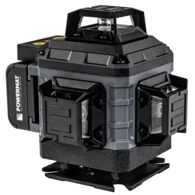   Zöld keresztlézer, 4D vonallézer 16 vonal, 360°, 40 m, állvánnyal, kofferben, PM-PLK-4DM2 – Powermat (PM1493)