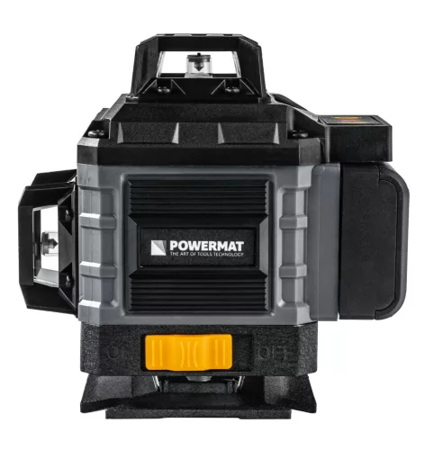 Zöld keresztlézer, 4D vonallézer 16 vonal, 360°, 40 m, állvánnyal, kofferben, PM-PLK-4DM2 – Powermat (PM1493)