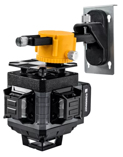 Zöld keresztlézer, 4D vonallézer 16 vonal, 360°, 40 m, állvánnyal, kofferben, PM-PLK-4DM2 – Powermat (PM1493)