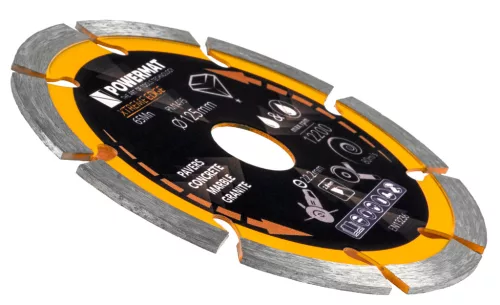 Gyémánt vágótárcsa 125 mm, szegmentált, 22,23 mm furat, 2,4 mm, PM-TDCS-1253T – Powermat (PM1495)