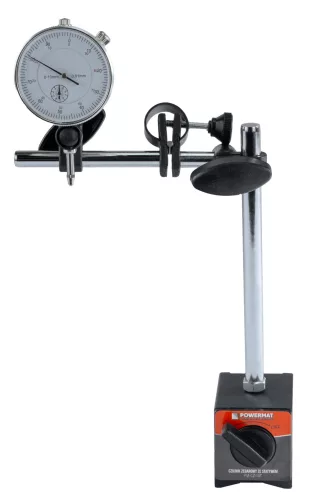 Mérőóra mágneses állvánnyal 0–10 mm, 0,01 mm, 22 mérőcsúccsal, kofferben, PM-CZ-10T – Powermat (PM1521)