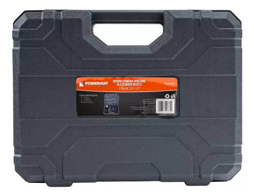 Kompressziómérő dízelmotorhoz, 19 részes, 0–70 bar, 400 mm-es tömlővel, gyorscsatlakozóval, PM-MCSD-19T – Powermat (PM1523)