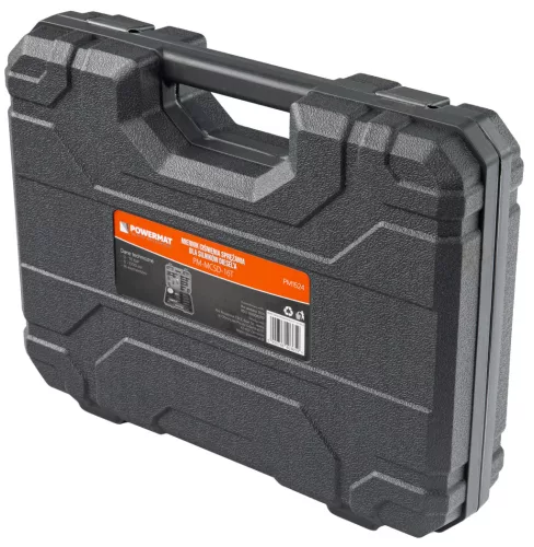 Kompressziómérő dízelmotorhoz, 16 részes, 0–70 bar, izzító- és injektoradapterekkel, PM-MCSD-16T – Powermat (PM1524)
