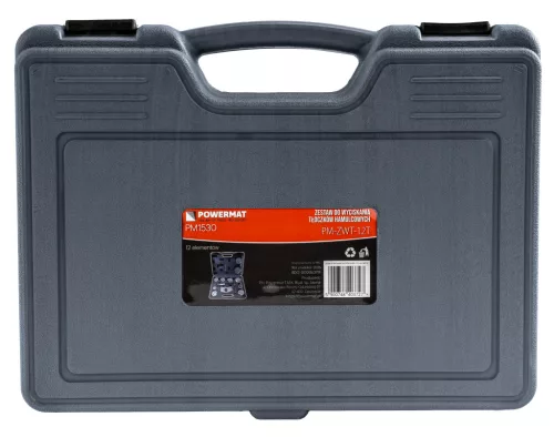 Fékdugattyú-visszatekerő készlet 12 részes, 11 adapterrel, mágneses véggel, kofferben, PM-ZWT-12T – Powermat (PM1530)