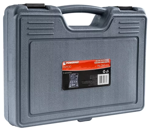 Fékdugattyú-visszatekerő készlet 12 részes, 11 adapterrel, mágneses véggel, kofferben, PM-ZWT-12T – Powermat (PM1530)