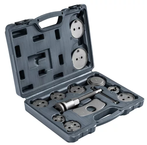 Fékdugattyú-visszatekerő készlet 12 részes, 11 adapterrel, mágneses véggel, kofferben, PM-ZWT-12T – Powermat (PM1530)