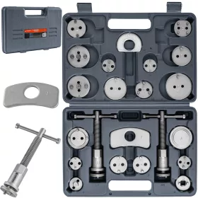   Fékdugattyú-visszatekerő készlet 22 részes, jobb- és balmenetes préssel, 20 adapterrel, PM-ZWT-22T – Powermat (PM1531)