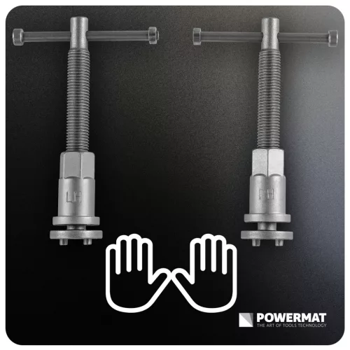 Fékdugattyú-visszatekerő készlet 22 részes, jobb- és balmenetes préssel, 20 adapterrel, PM-ZWT-22T – Powermat (PM1531)