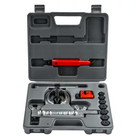   Fékcső-peremező készlet 11 részes, Y-prés, 45°-os tüske, 7 matrica 3/16"–5/8", PM-ZZPH-11T – Powermat (PM1533)