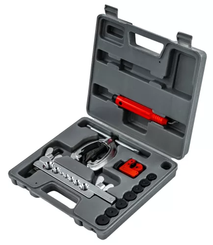 Fékcső-peremező készlet 11 részes, Y-prés, 45°-os tüske, 7 matrica 3/16"–5/8", PM-ZZPH-11T – Powermat (PM1533)