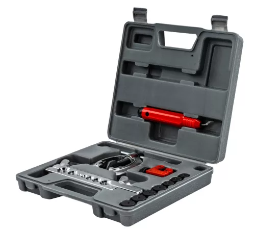Fékcső-peremező készlet 11 részes, Y-prés, 45°-os tüske, 7 matrica 3/16"–5/8", PM-ZZPH-11T – Powermat (PM1533)