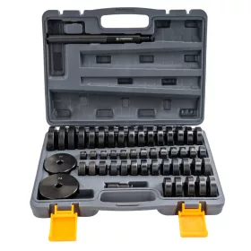   Persely- és csapágybeütő készlet 52 részes, 18–74 mm, 225 mm-es beütővel, kofferben, PM-STIL-52T – Powermat (PM1535)