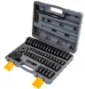 Persely- és csapágybeütő készlet 52 részes, 18–74 mm, 225 mm-es beütővel, kofferben, PM-STIL-52T – Powermat (PM1535)